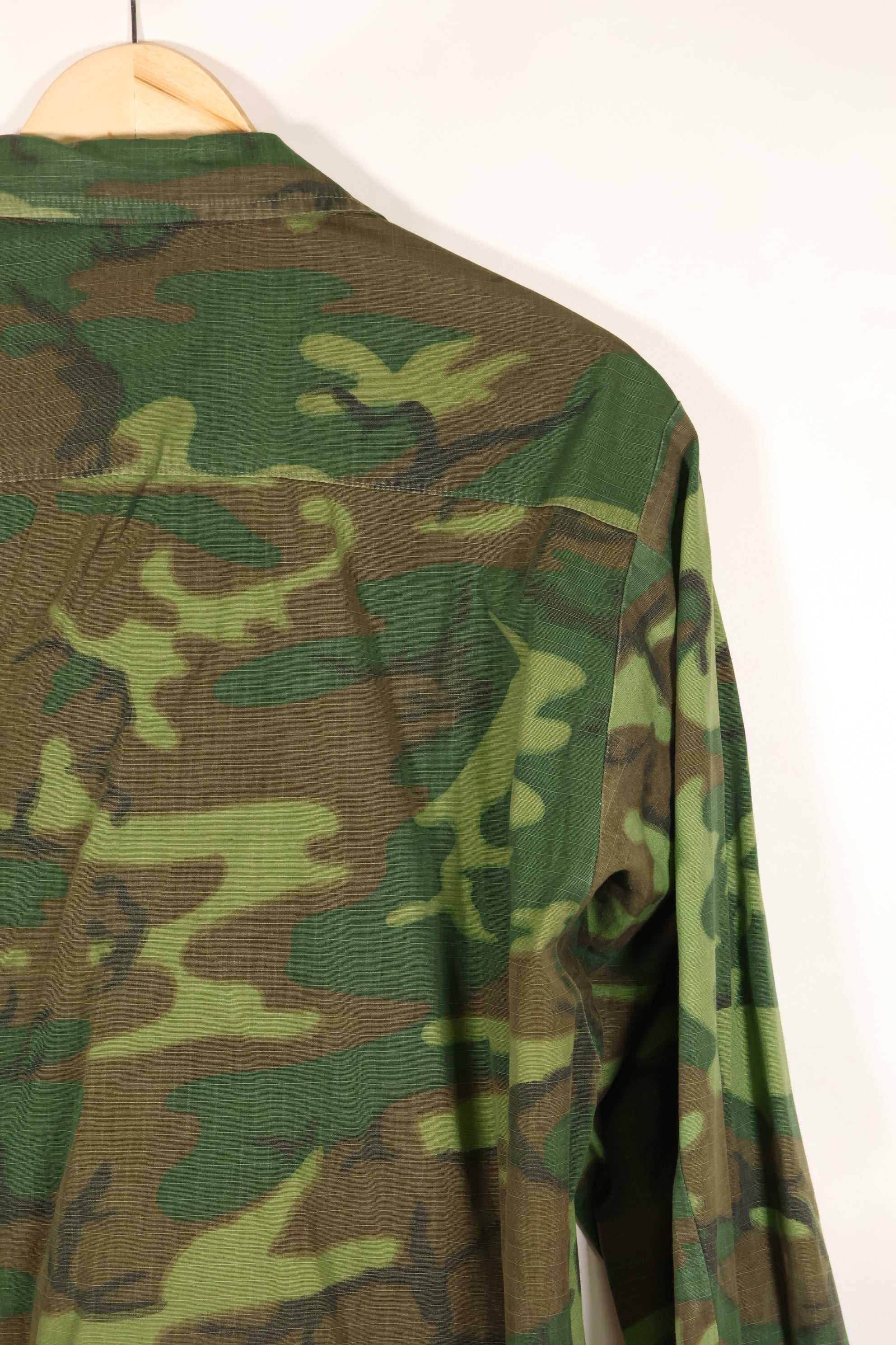 1970年契約　M-S　USMC　リップストップ　ERDL迷彩　ジャングルファティーグ　ジャケット　褪色あり　中古品