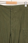 1967 Contract L-L 3rd Model Jungle Fatigue Pants with hem up, used.