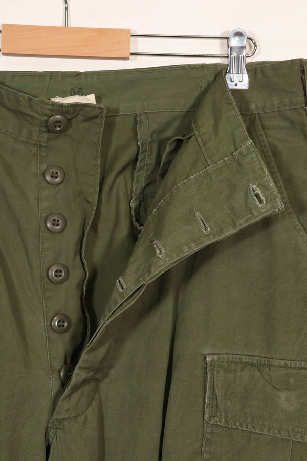 1967 Contract L-L 3rd Model Jungle Fatigue Pants with hem up, used.