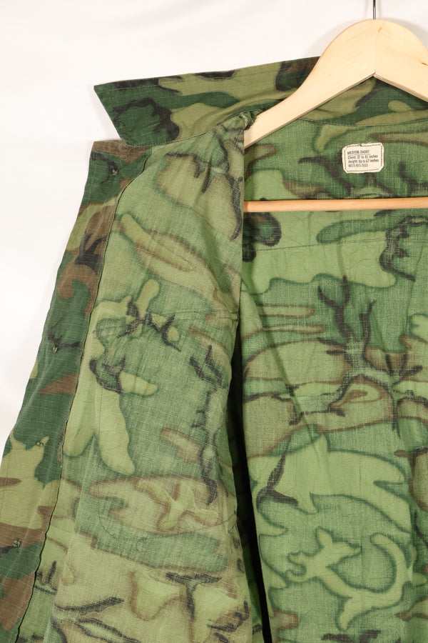 1969年契約　M-S　リップストップ　ERDL迷彩　ジャングルファティーグ　ジャケット　褪色あり　中古品