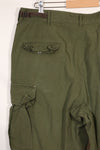1967 Contract L-L 3rd Model Jungle Fatigue Pants with hem up, used.