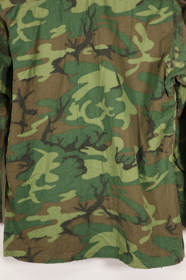1969年契約　M-S　リップストップ　ERDL迷彩　ジャングルファティーグ　ジャケット　褪色あり　中古品