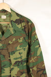 1969 Contract M-S Ripstop ERDL Camouflage Jungle Fatigue Jacket, faded, used, B