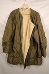 Real Combination M65 field parka coyote fur pile liner jacket, unused.