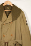 Real 1940s U.S. Army Mackinaw Coat Jeep Coat, used, patch later added.