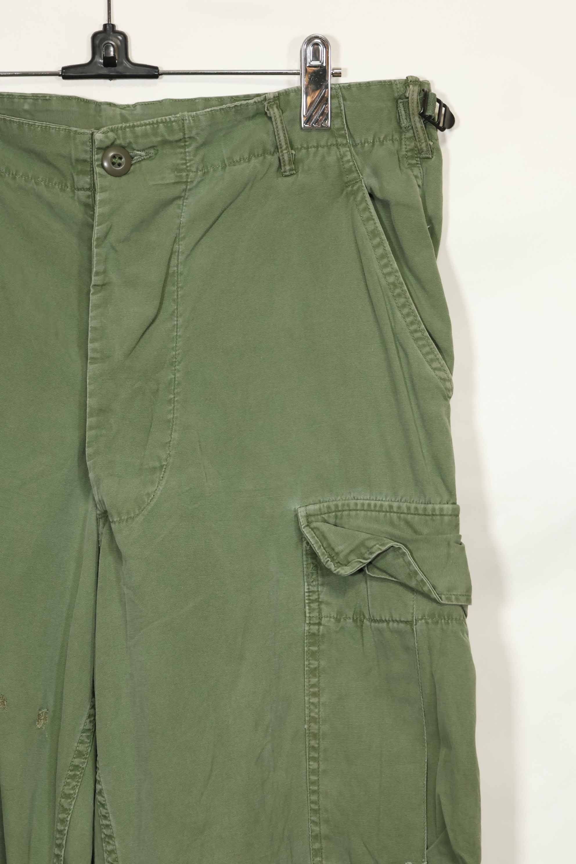 Estimated 1967 Contract 3rd Model Non Ripstop Jungle Fatigue Pants M-R Used