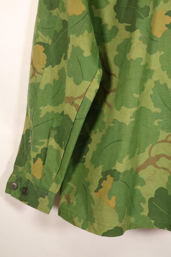 Authentic Fabric, Post-War Production, Authentic Mitchell Camouflage, Made from Shelter Half Fabric, 1st Model Jungle Fatigue Jacket, Used