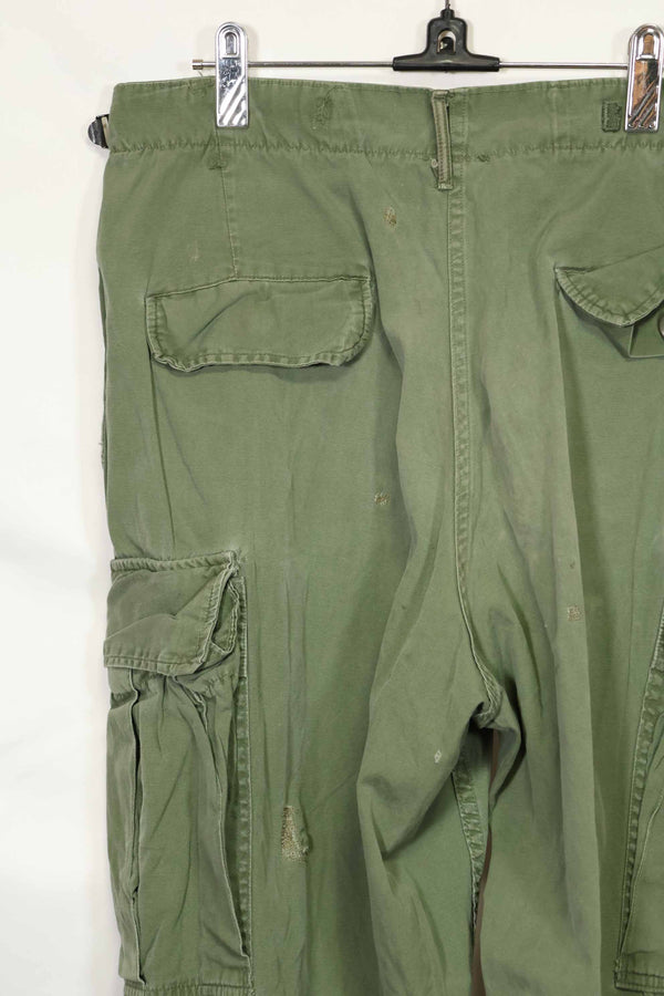 Estimated 1967 Contract 3rd Model Non Ripstop Jungle Fatigue Pants M-R Used