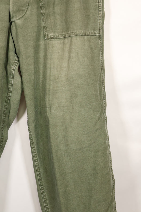 1961 contract, estimated size 36 OG-107 utility pants, baker pants, used.