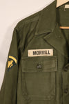 Real 1963 U.S. Army OG-107 Utility Shirt with patch, used.