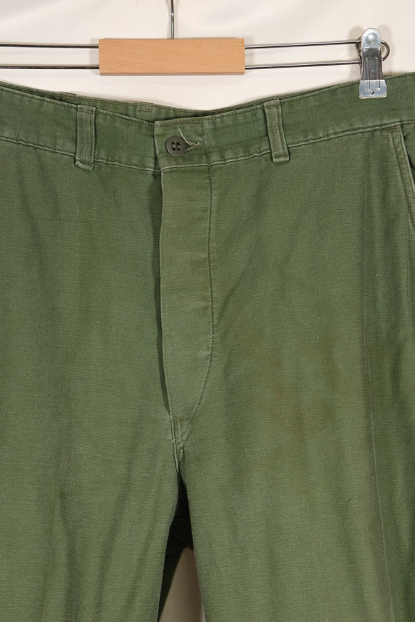 1950-60 年代，估计 34 条美国海军陆战队 P-56 实用长裤，褪色，使用过。