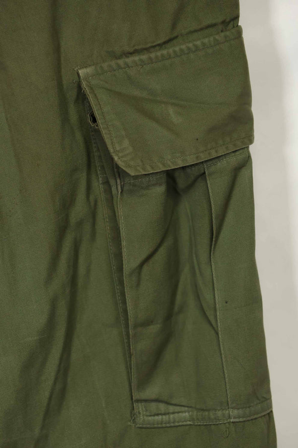 Estimated 1967 Contract 3rd Model Non Ripstop Jungle Fatigue Pants M-R Good Condition Used