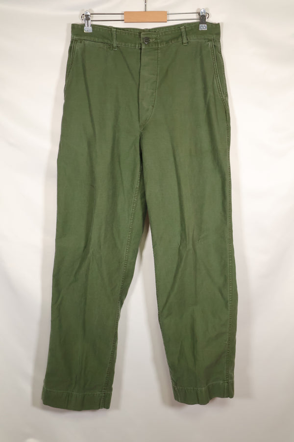 1950s-60s, estimated size 34 USMC P-56 utility pants, used.