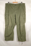1969 Contract L-S 4th Model Jungle Fatigue Pants, used with fading.
