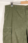 1969 Contract L-S 4th Model Jungle Fatigue Pants, used with fading.