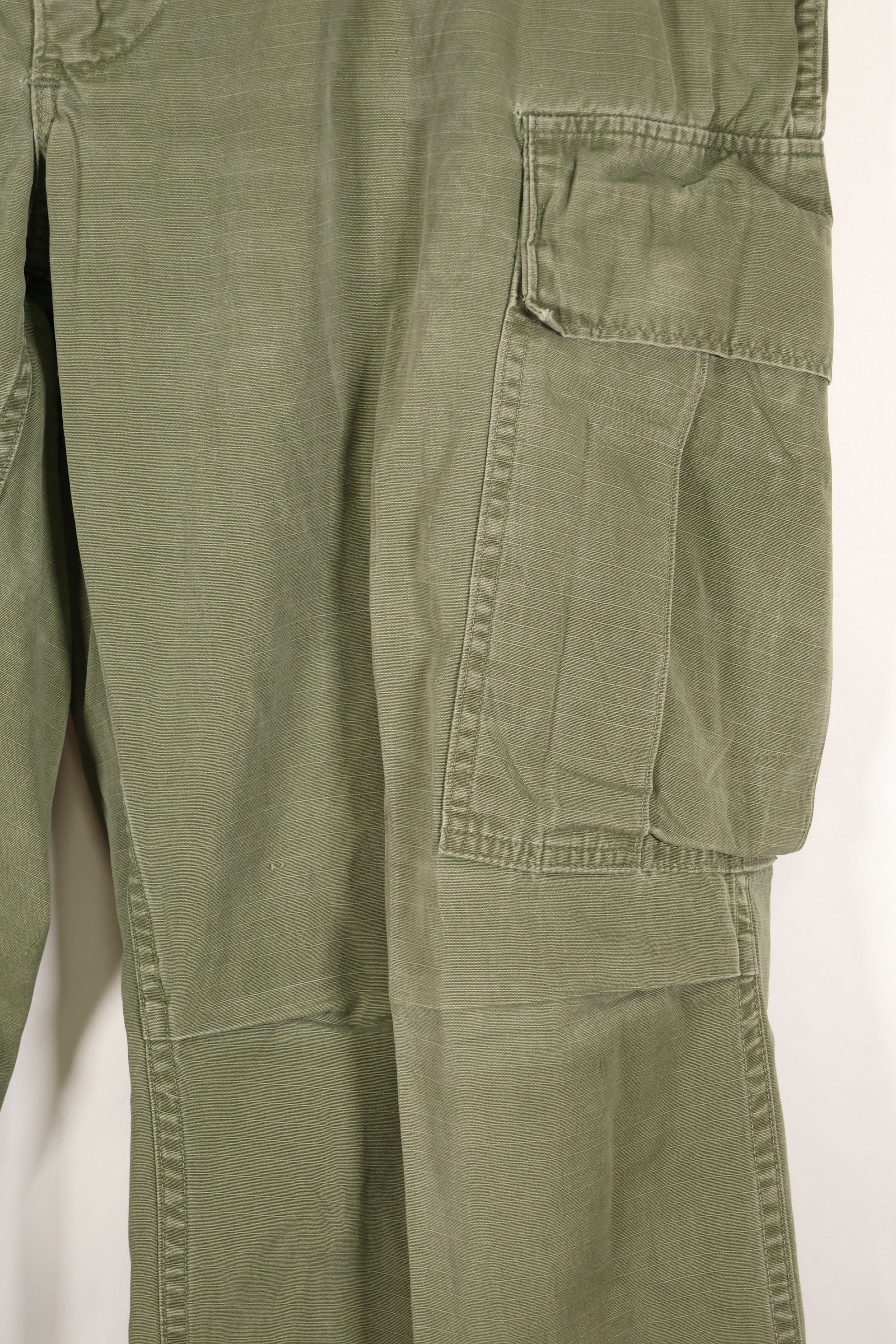 1969 Contract L-S 4th Model Jungle Fatigue Pants, used with fading.