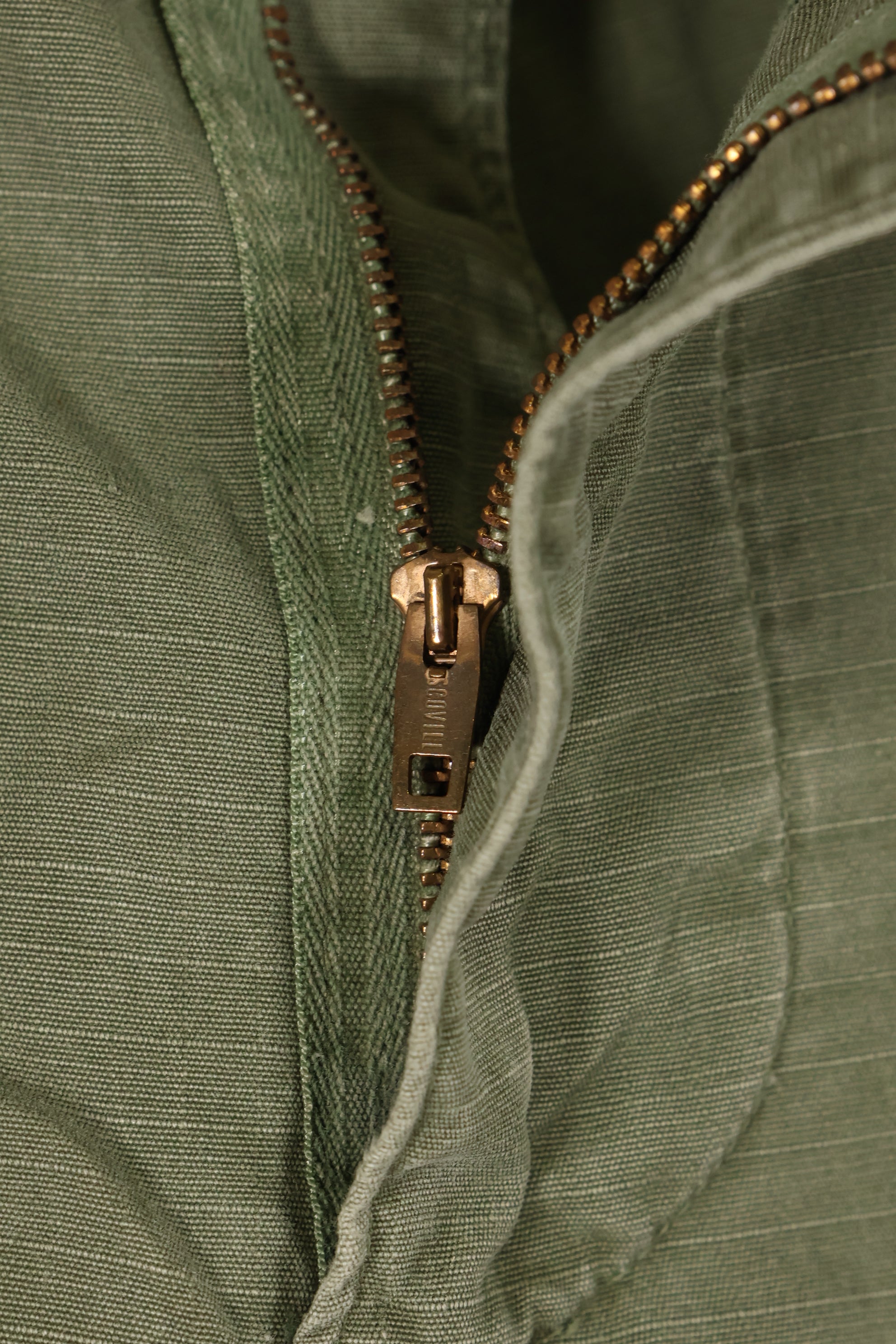 1969 Contract L-S 4th Model Jungle Fatigue Pants, used with fading.