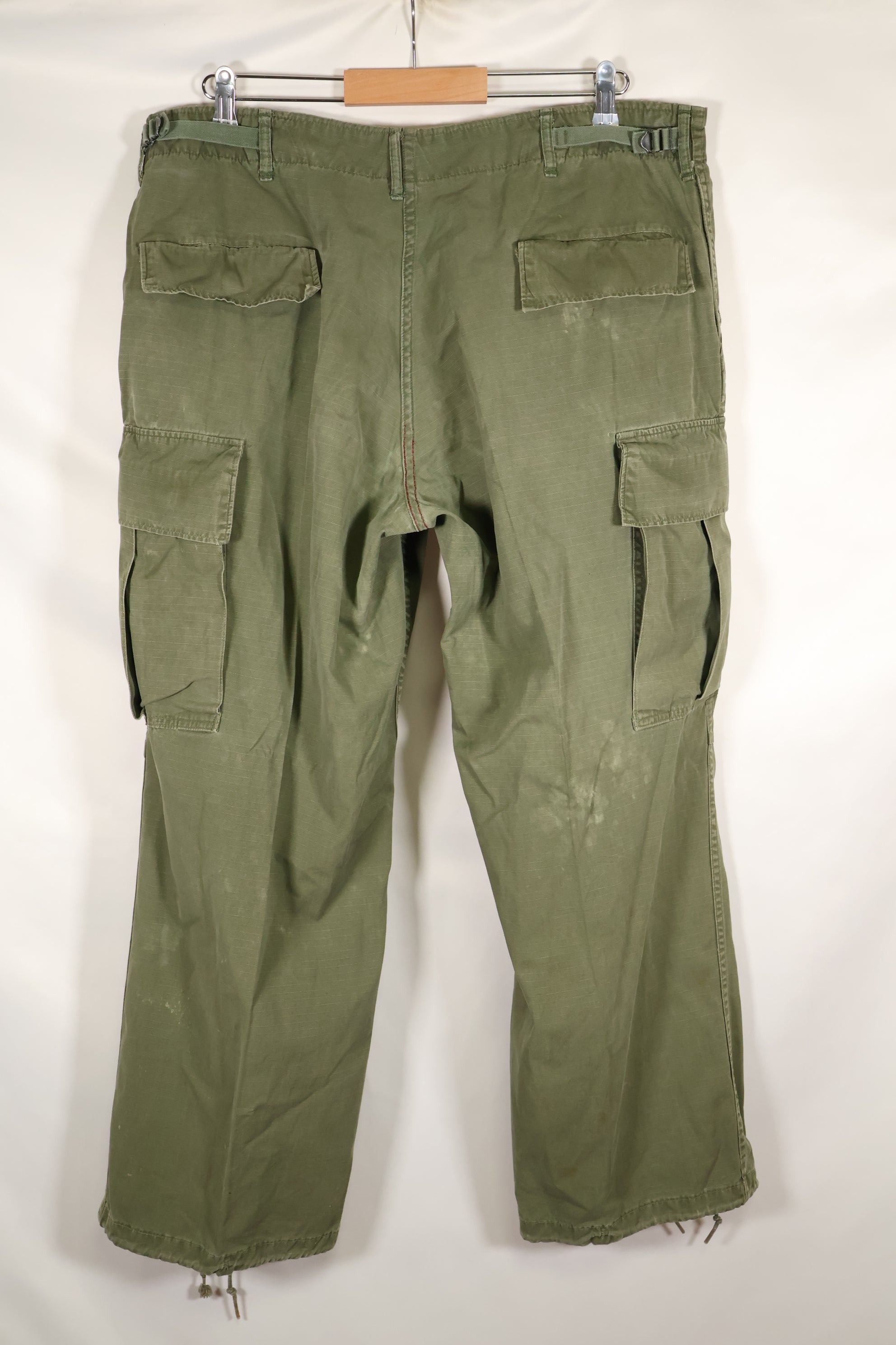 1969 Contract L-S 4th Model Jungle Fatigue Pants, used with fading.