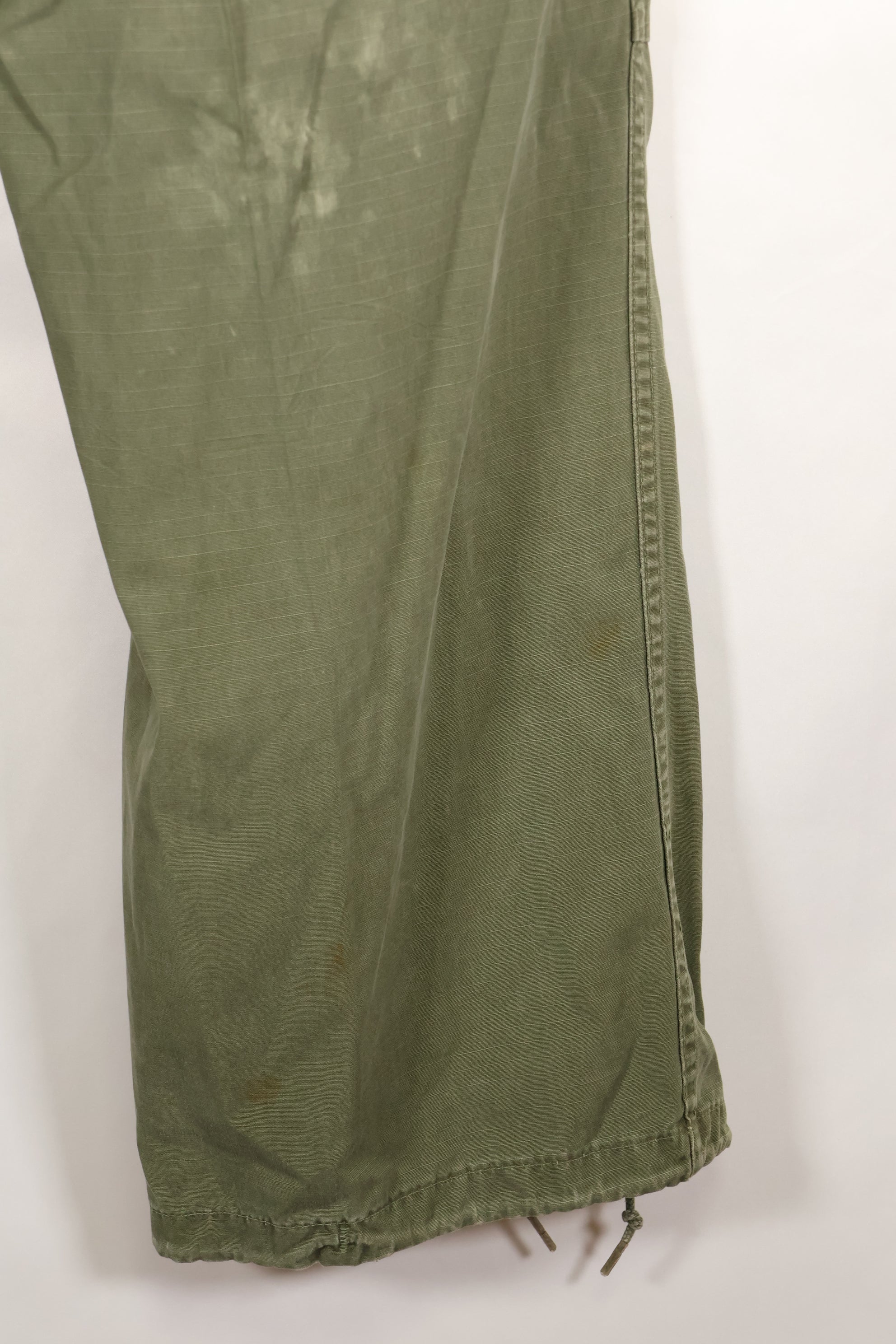 1969 Contract L-S 4th Model Jungle Fatigue Pants, used with fading.