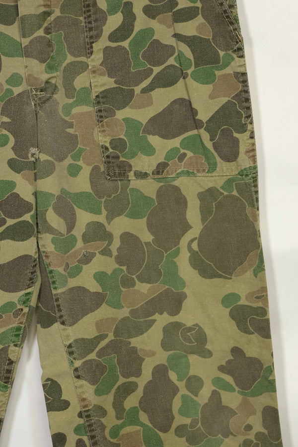 1970s civilian frogskin camouflage hunting pants, used.