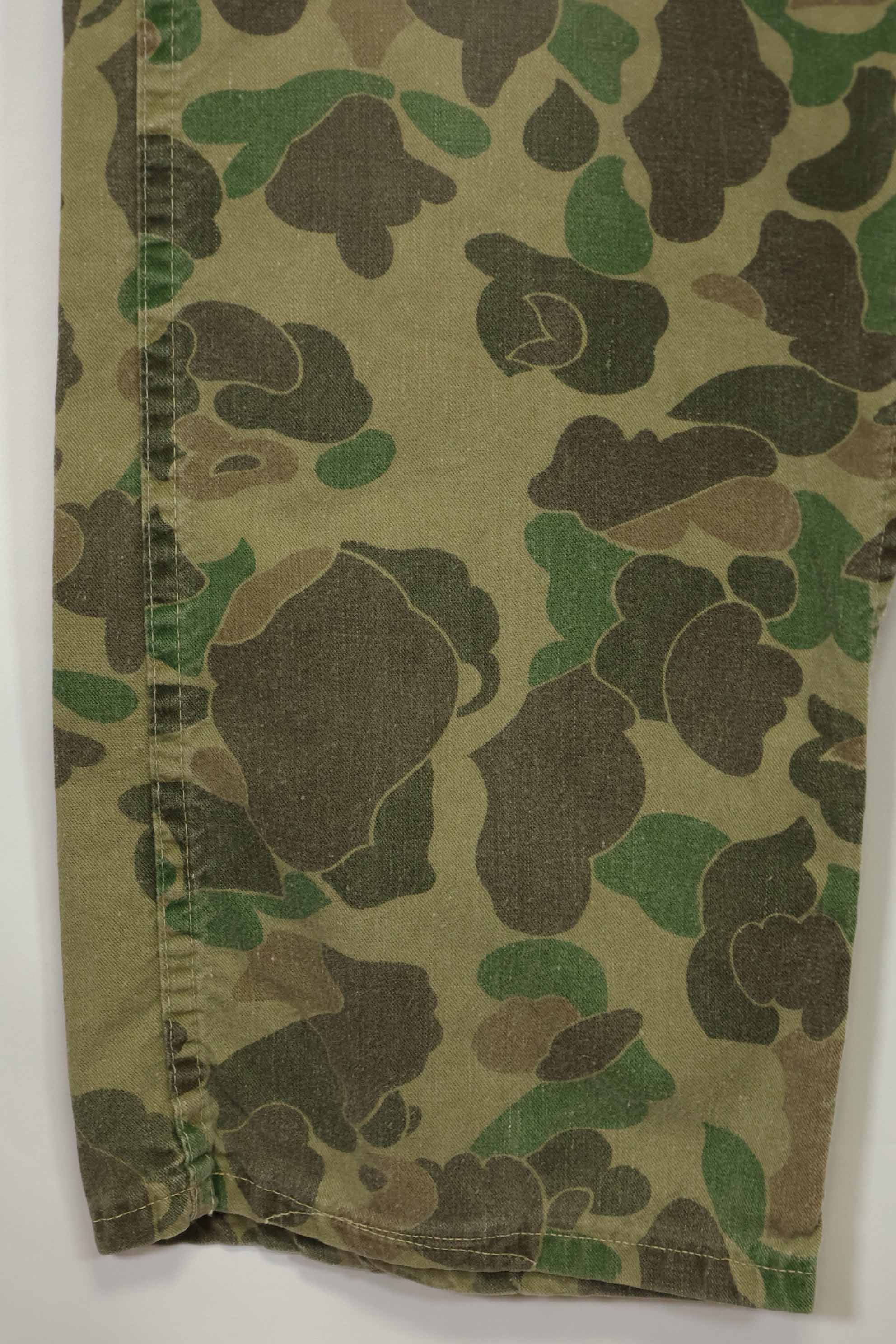 1970s civilian frogskin camouflage hunting pants, used.