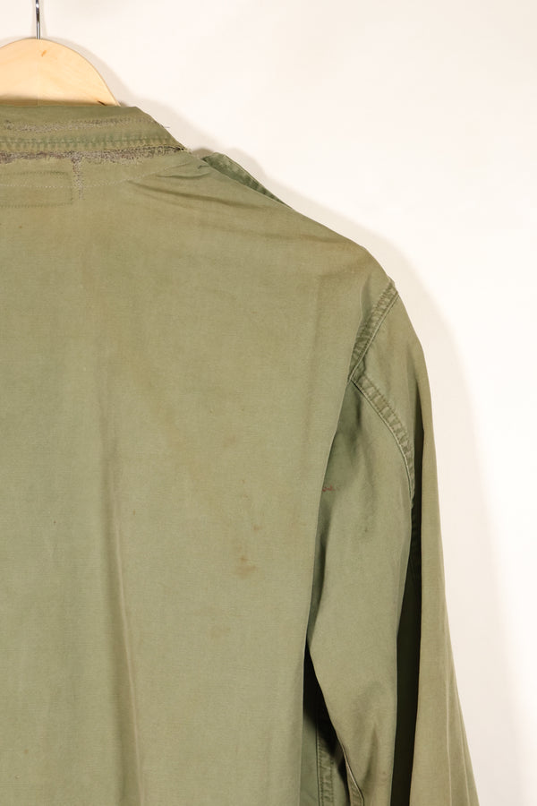 1963 Contract, estimated SMALL 1st Model Jungle Fatigue Jacket, used, stains, scratches.