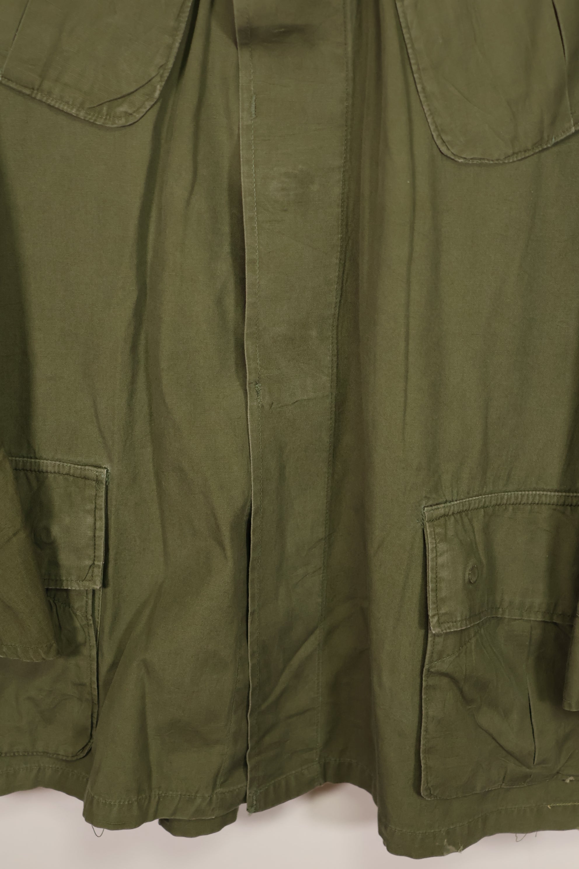 Real circa 1966-1967 lot 3rd Model Jungle Fatigue Jacket, used, size unreadable.