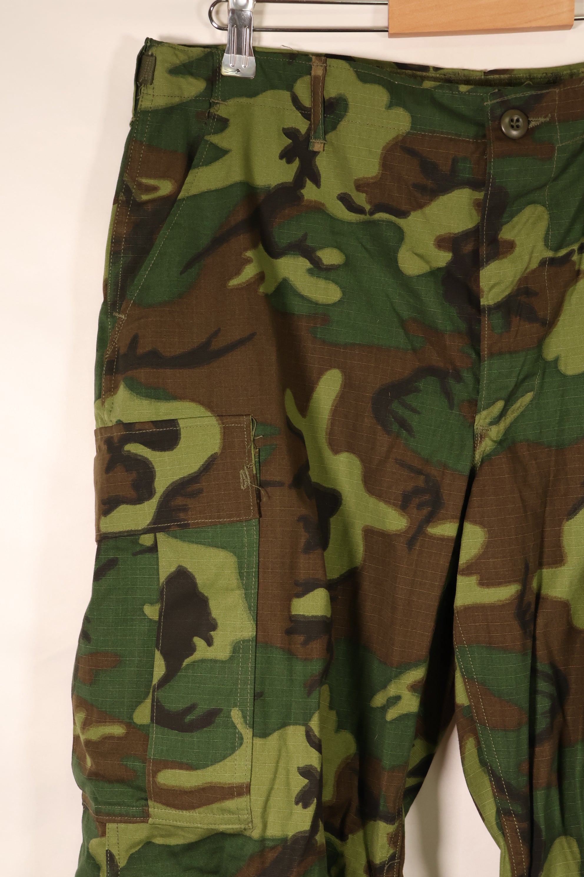 1970 Contract, M-S, Deadstock, ERDL Green Leaf Camo Fatigue Pants, Rare Size