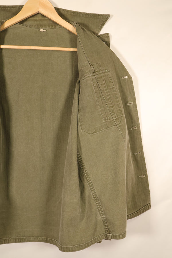 Late 1940s–1950s, U.S. Army, M-47 HBT Utility Shirt with Patches, Used