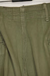 1940s-50s U.S. Army M45 cotton field pants with modified cargo pockets, airborne use, used, A