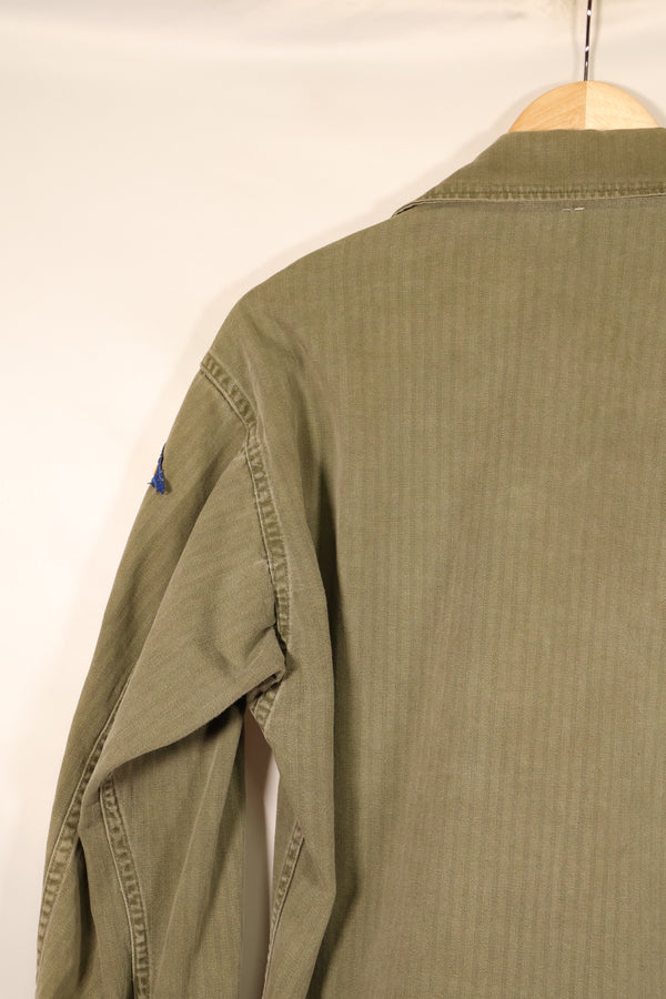 Late 1940s–1950s, U.S. Army, M-47 HBT Utility Shirt with Patches, Used