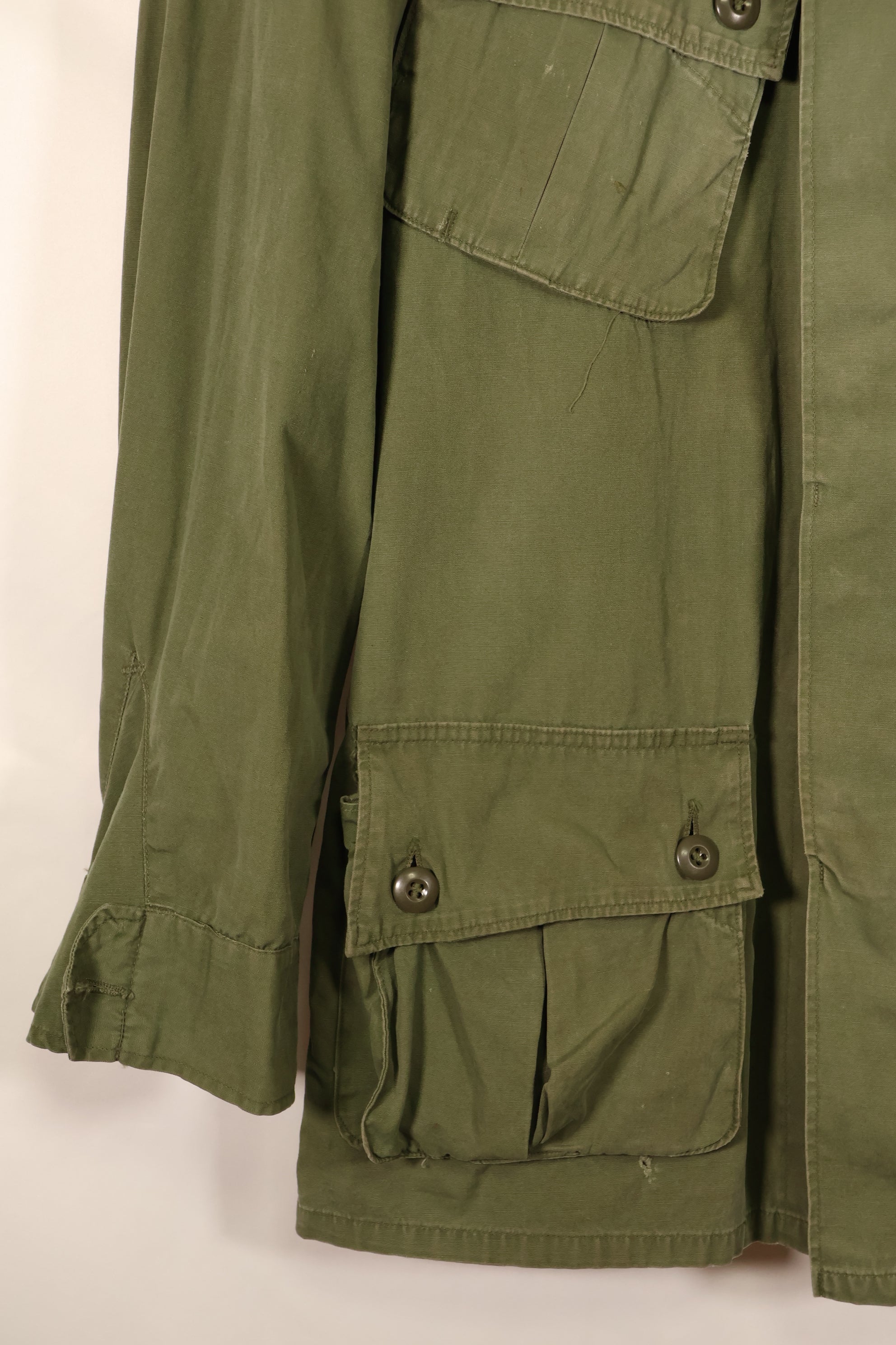 1963–64 Contract, Presumed S-L, 1st Model Jungle Fatigue Jacket with Patches, Used