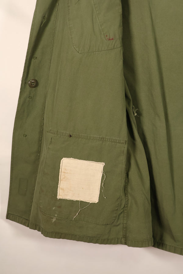 1963–64 Contract, Presumed S-L, 1st Model Jungle Fatigue Jacket with Patches, Used