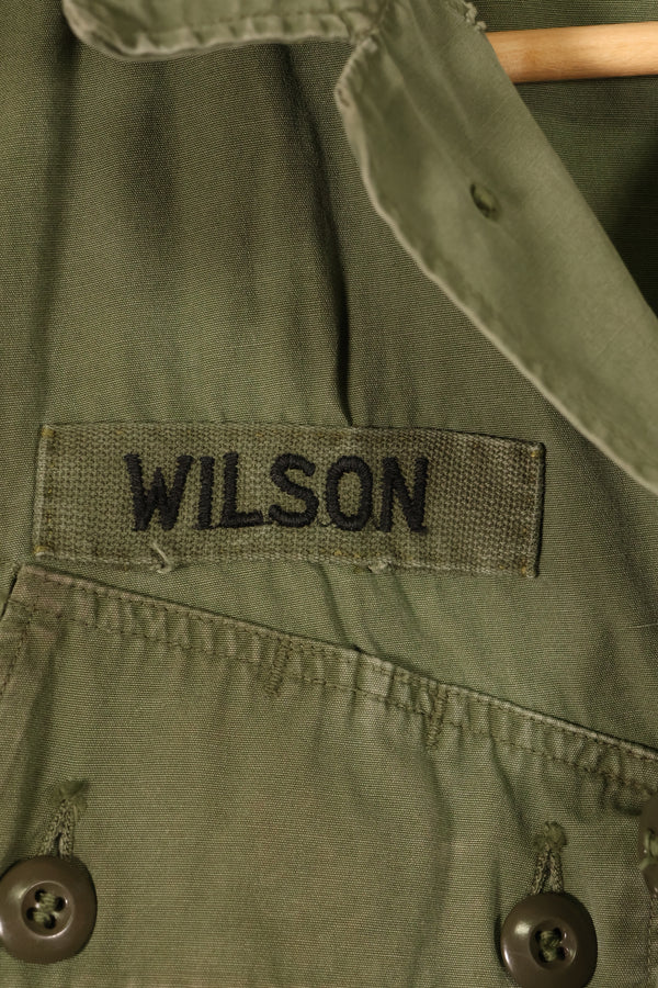 1963–64 Contract, Presumed S-L, 1st Model Jungle Fatigue Jacket with Patches, Used