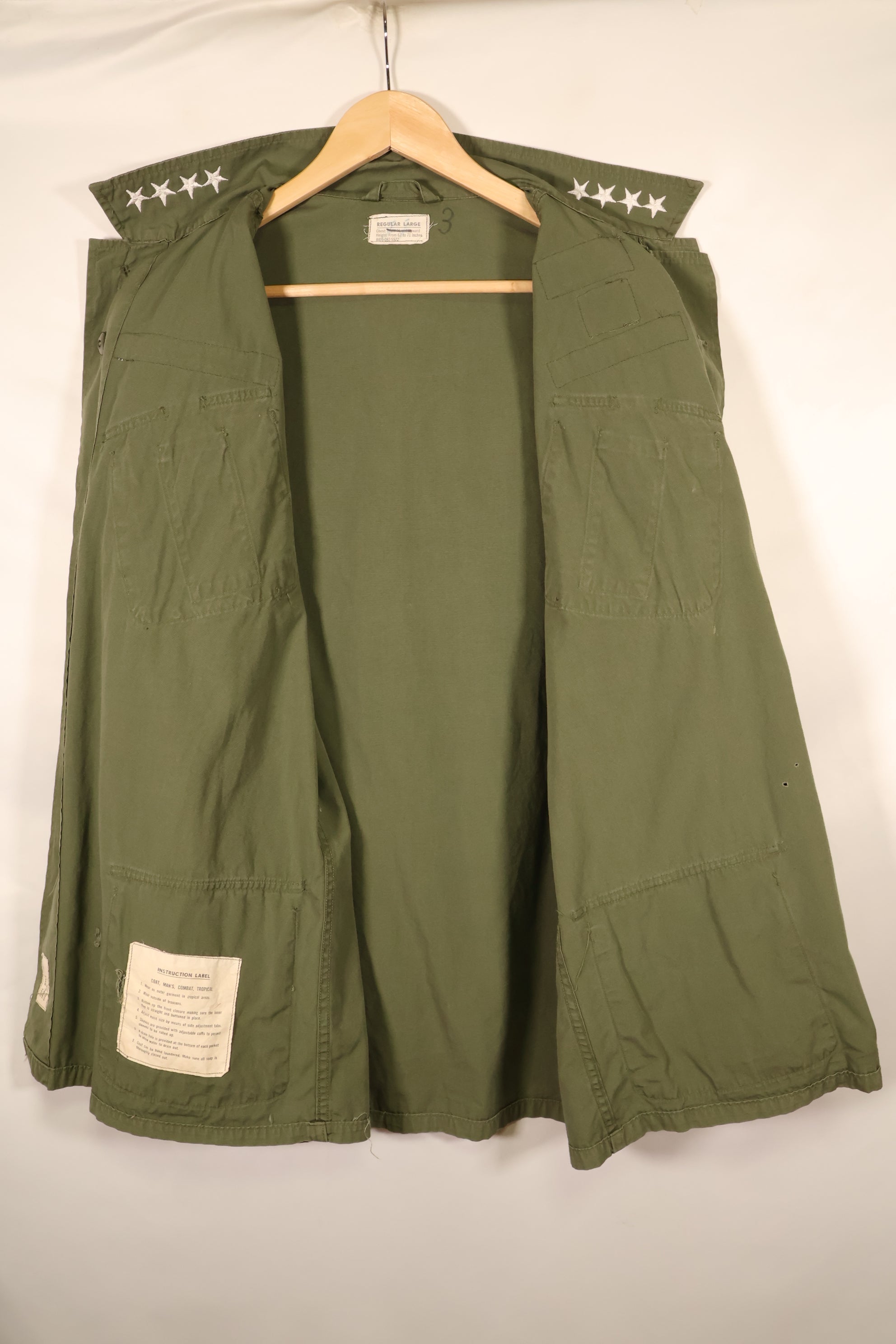 1963年契約　L-R　1st Model ジャングルファティーグ　ジャケット　Westmoreland将軍再現　中古品