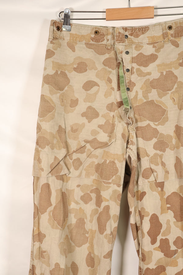 1940年代美国海军陆战队P-44蛙皮迷彩裤，褪色，有划痕，二手