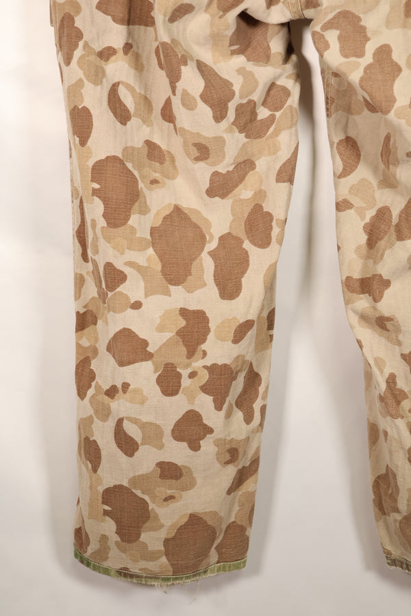 1940年代美国海军陆战队P-44蛙皮迷彩裤，褪色，有划痕，二手