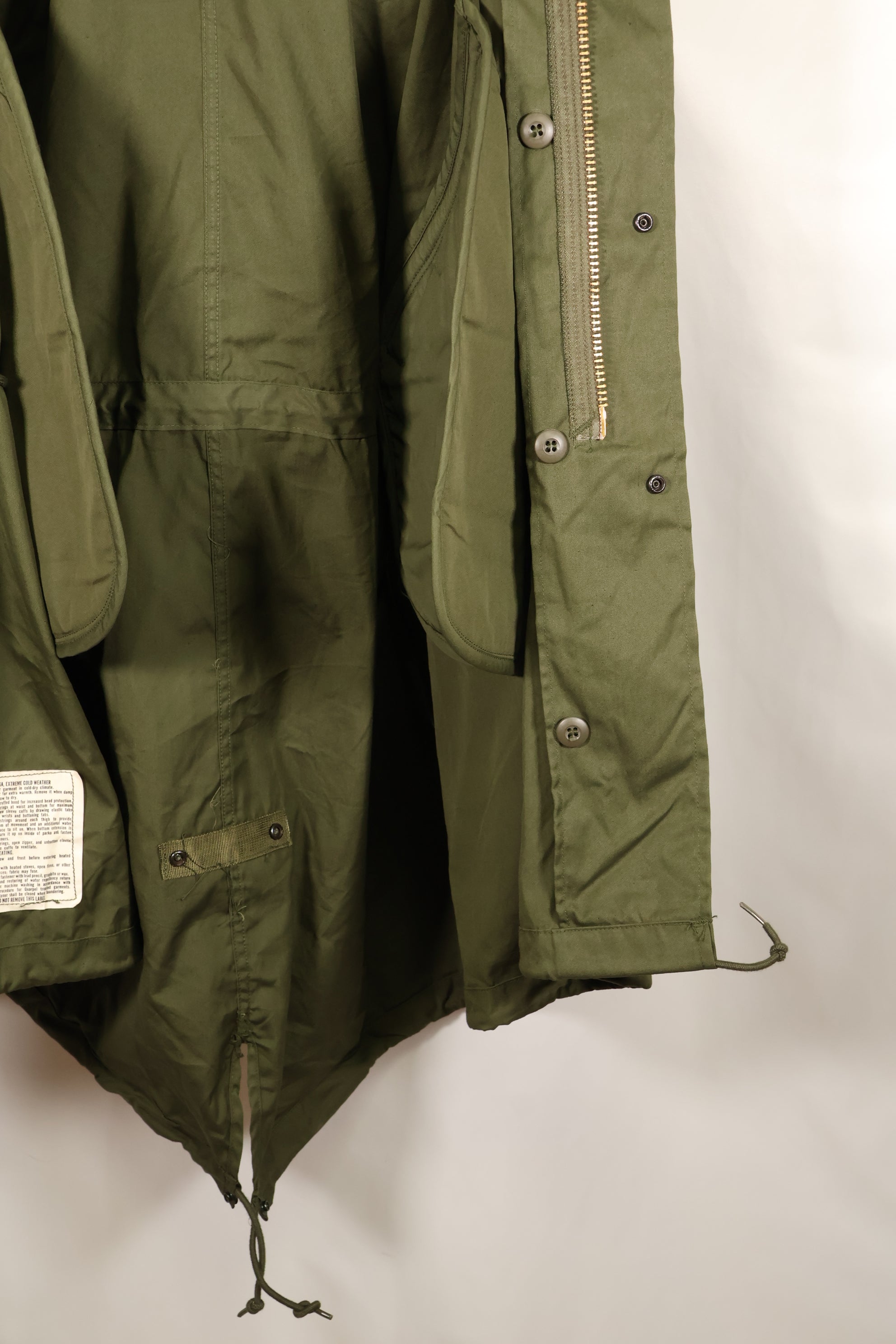 1973年和1983年合同款带帽MR M65野战派克大衣，鱼尾派克大衣，几乎全新