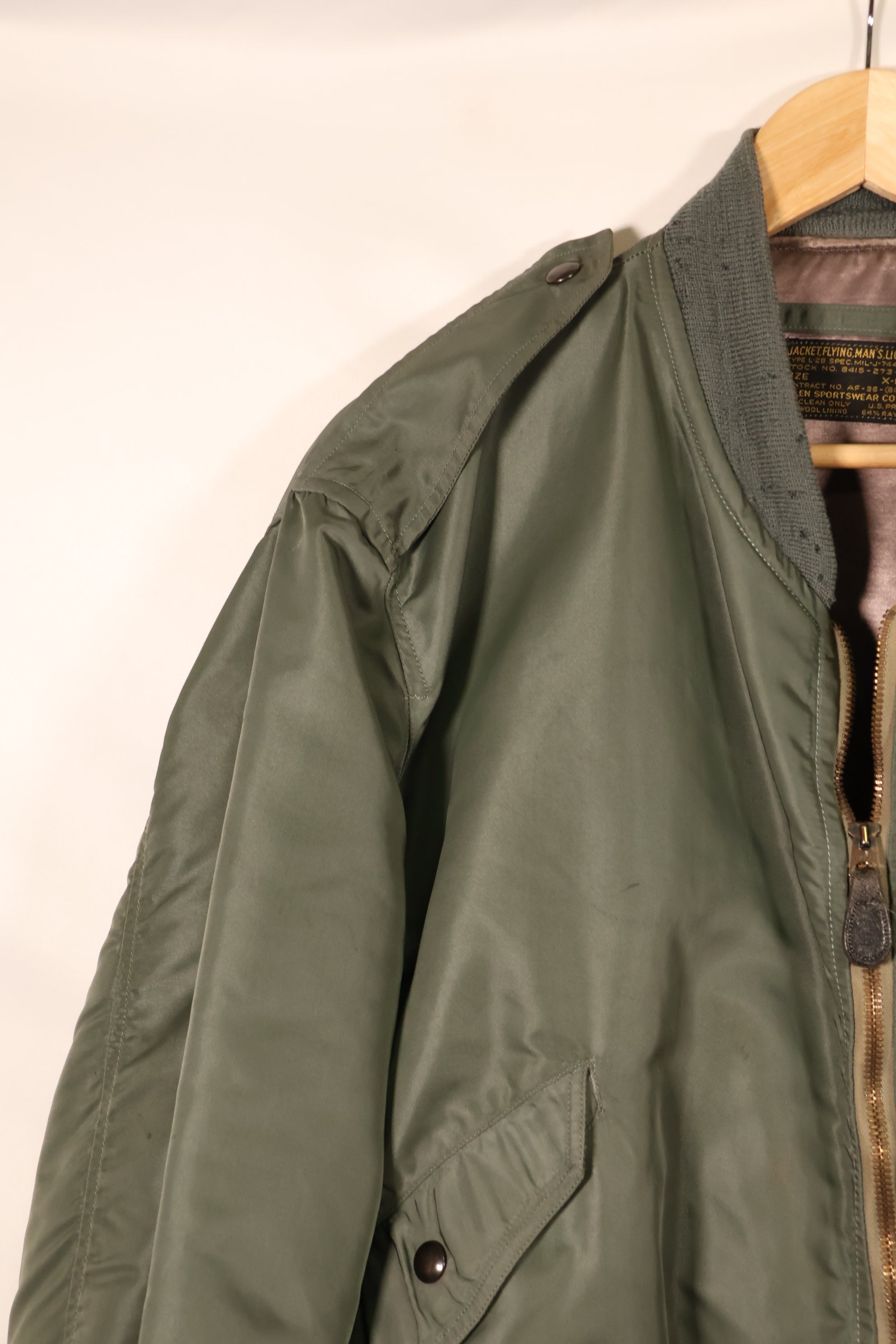 1950年代後半　X-LARGE　アメリカ空軍　USAF　TYPE　L-2B　ライトゾーン　フライトジャケット　中古品