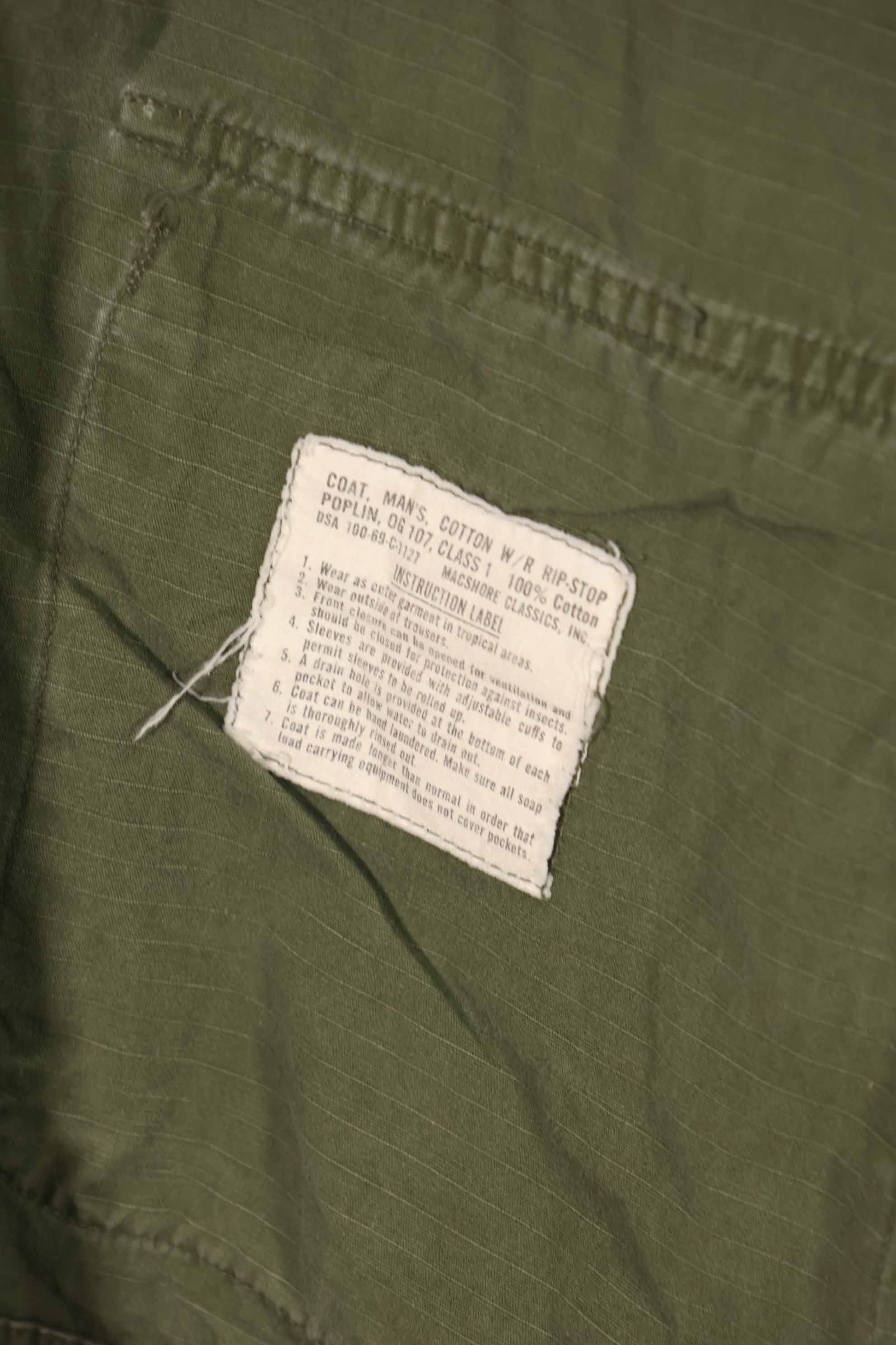 Real 1969 4th Model Jungle Fatigue Jacket S-R Used