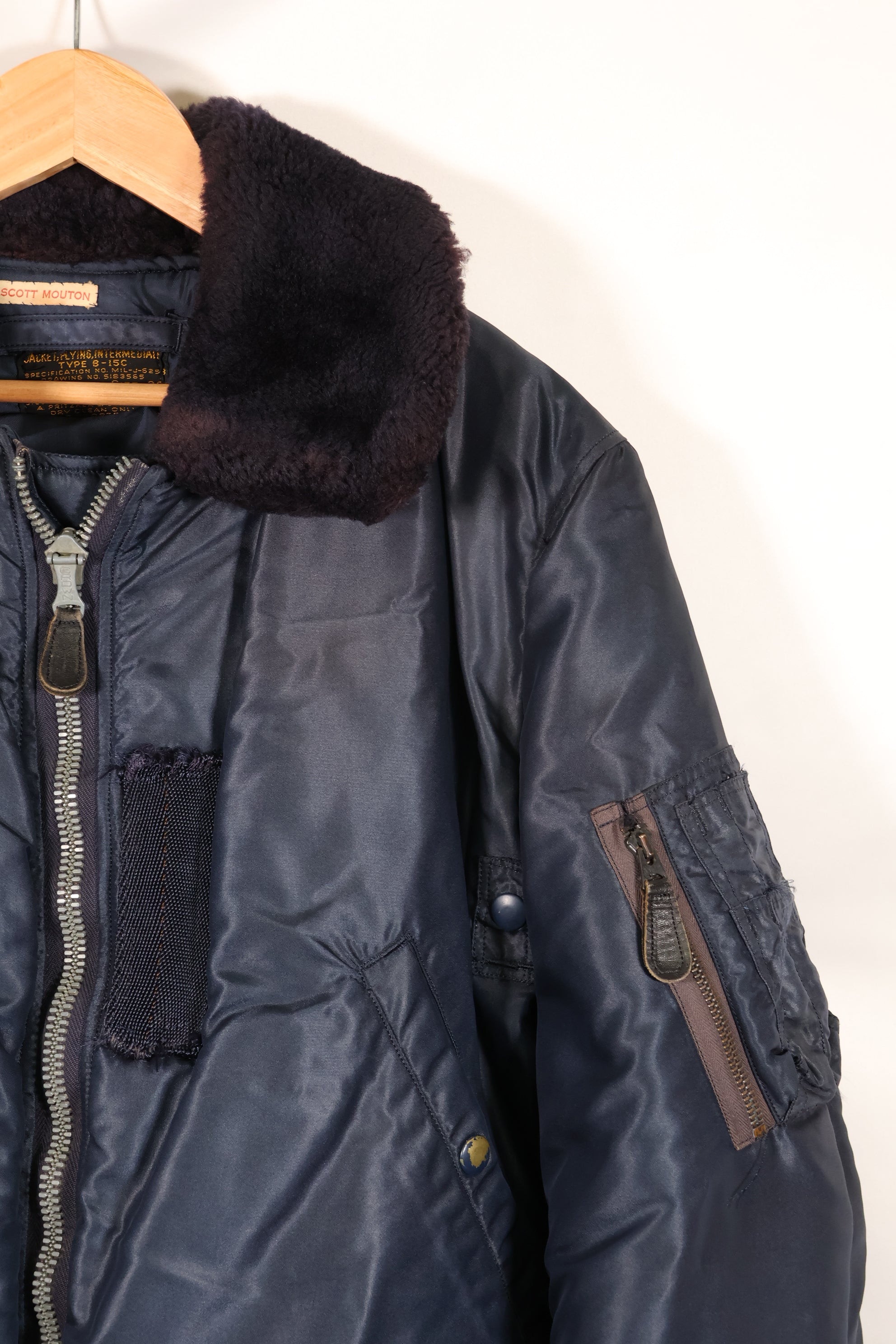 20世纪50年代早期美国空军B-15C飞行夹克，中级军区，二手