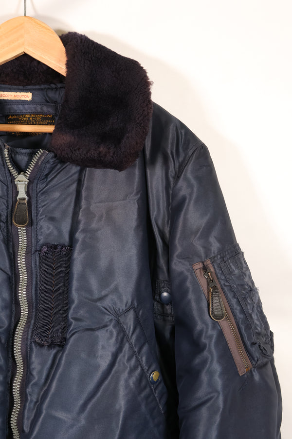 20世纪50年代早期美国空军B-15C飞行夹克，中级军区，二手