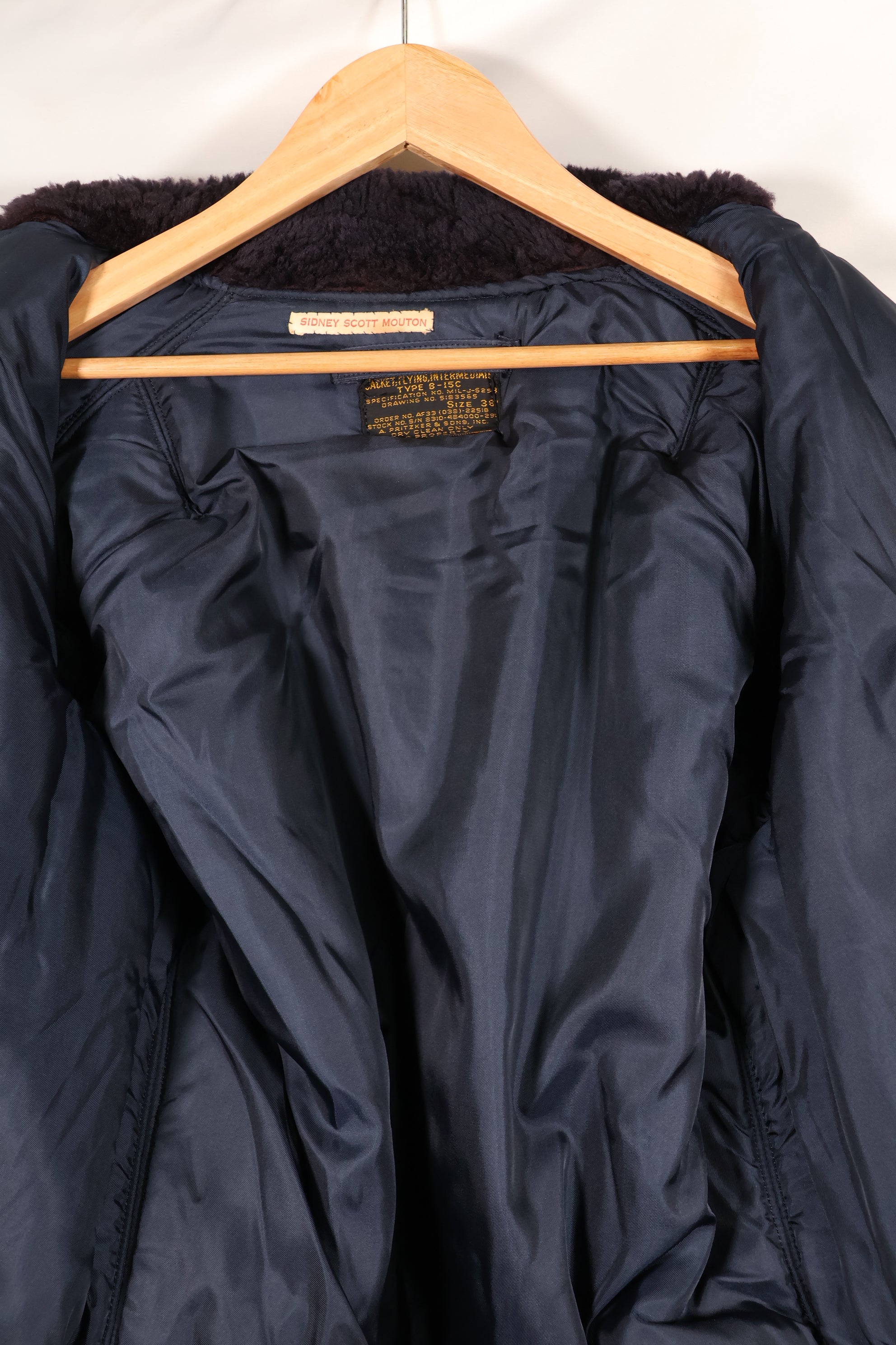 20世纪50年代早期美国空军B-15C飞行夹克，中级军区，二手