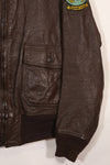 Early 1960s lot size 40 U.S. Marine Corps G-1 UGLY ANGENLS flight jacket, used.