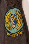 Early 1960s lot size 40 U.S. Marine Corps G-1 UGLY ANGENLS flight jacket, used.