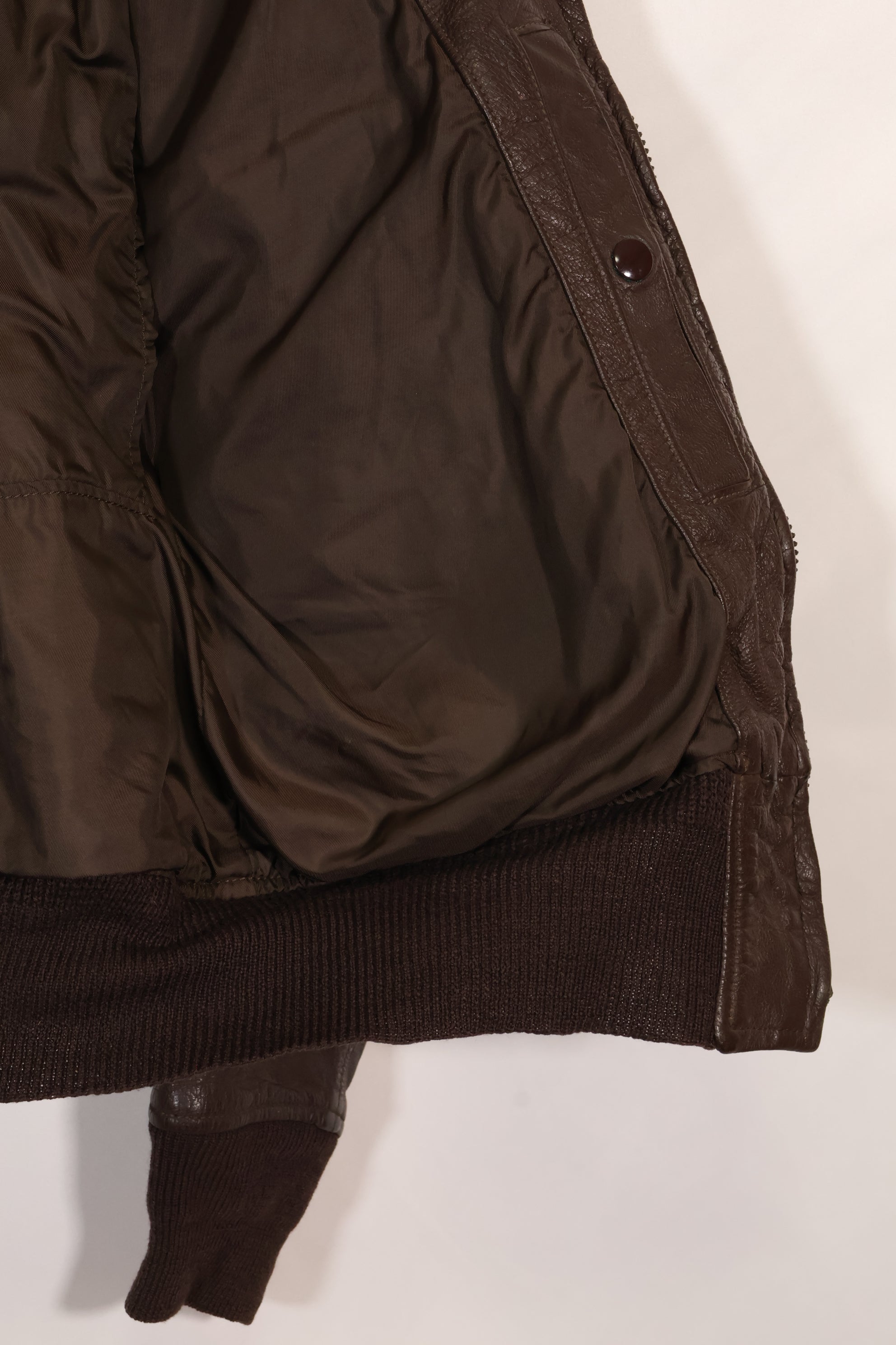 Early 1960s lot size 40 U.S. Marine Corps G-1 UGLY ANGENLS flight jacket, used.