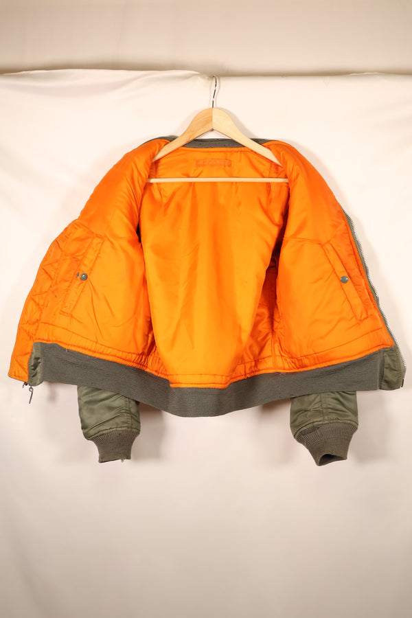 1970 Contract, MEDIUM, U.S. Air Force (USAF), MA-1 Flight Jacket, Good Condition, Used