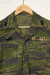 1970's Tiger Stripe Shirt with Late War Pattern Patch, used.