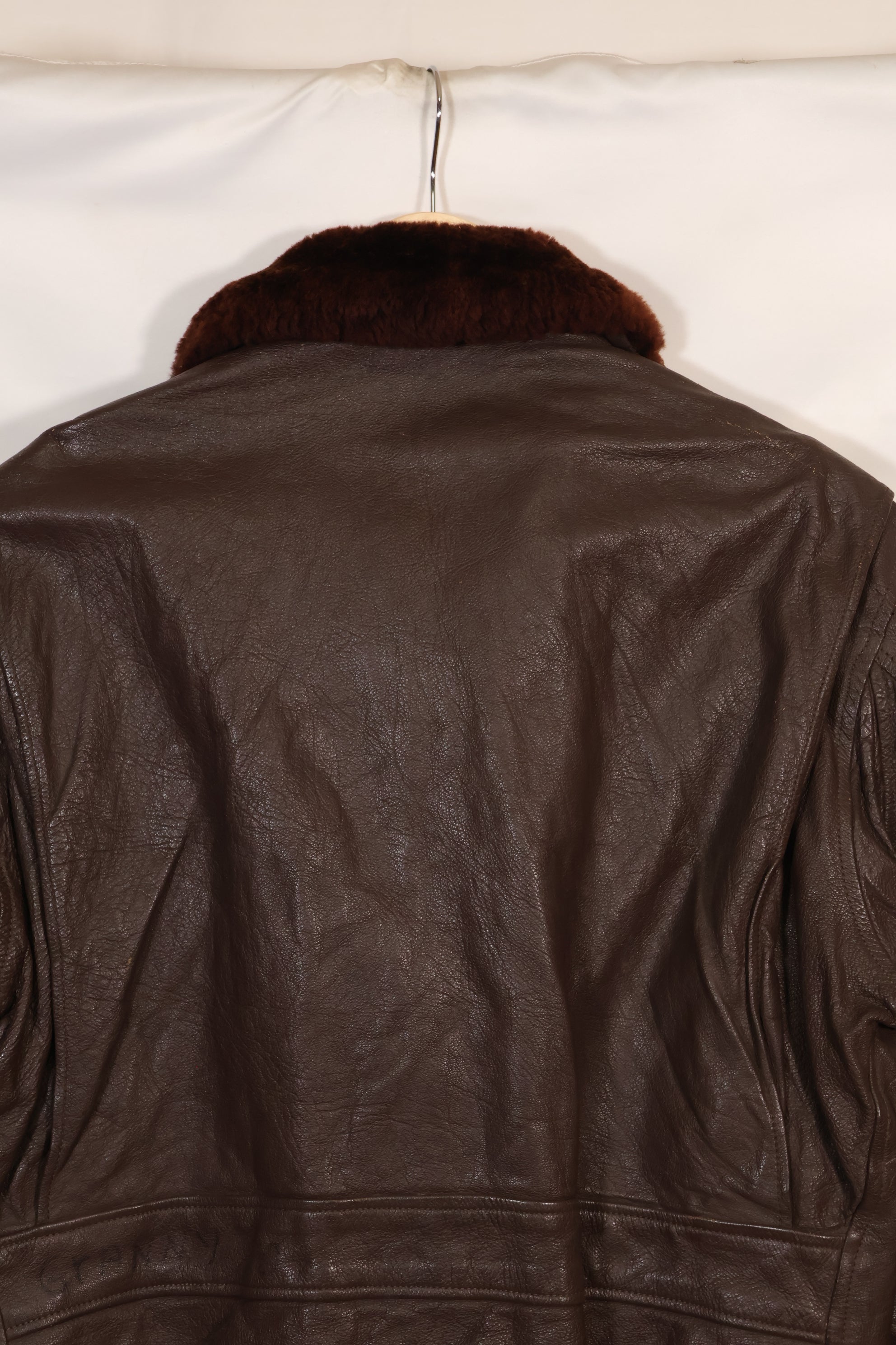 Early 1960s lot size 40 U.S. Marine Corps G-1 UGLY ANGENLS flight jacket, used.