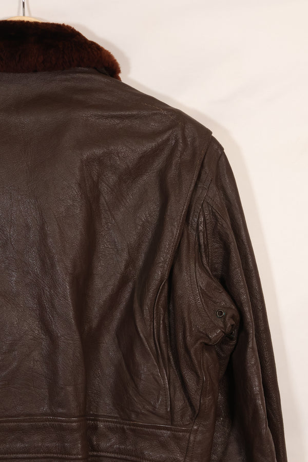 Early 1960s lot size 40 U.S. Marine Corps G-1 UGLY ANGENLS flight jacket, used.